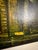 Vintage Lee Reynolds Cityscape Painting Mid Century Modern | Abstract Yellow Green Impasto Oil Canvas MCM Wall Art | Vanguard Studios Signed For Sale - Image 9 of 9