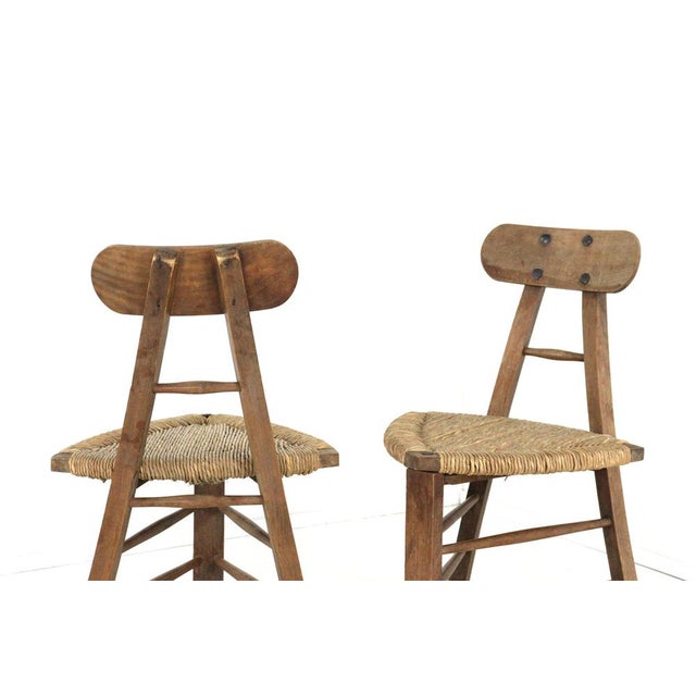 Brutalist Tripod Chairs, Set of 2 For Sale - Image 14 of 18