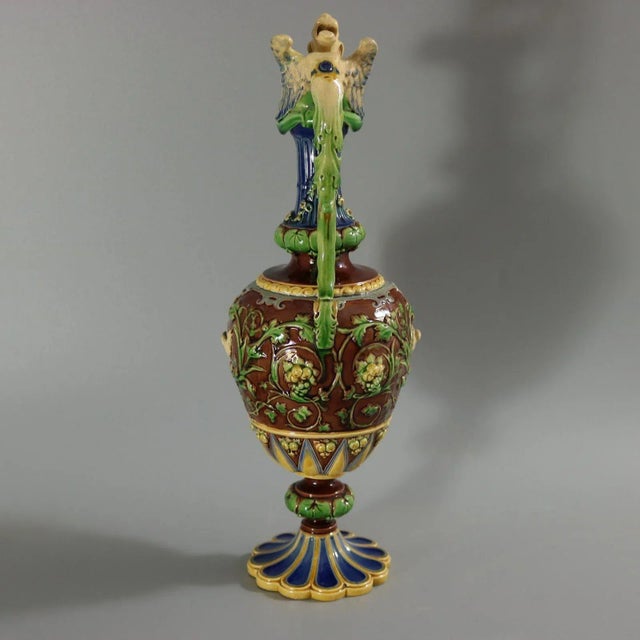 Victorian Minton Majolica Cellini Ewer Jug For Sale - Image 3 of 12