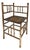 Antique English Burnt Bamboo Corner Chair or Shelf. For Sale
