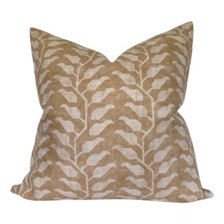 Folio Ochre Floral Pillow Cover, 20x20 Pillow For Sale
