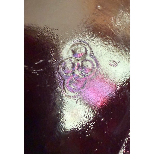 Ruby Red Wheaton Co. 1970 Honeycomb Decanter & 6 Anchor Hocking Shot Glasses For Sale - Image 8 of 12