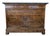 Exceptional mid-19th century French Louis Philippe commode crafted in richly figured burl walnut with dramatic book-...
