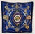 HERMÈS Silk Scarf Among The Flowers The central medallion has a clock on all sides of the scarf A gradient of blues is...