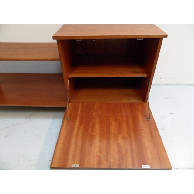 Maroon Mid-Century Sideboard or Open Bookcase, 1950s For Sale - Image 8 of 13