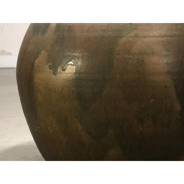 Tan Vintage French Brutalist Ceramic Table Lamp from La Borne, 1970s For Sale - Image 8 of 12