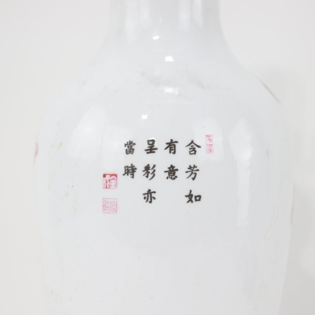 Mid 20th Century Chinese Porcelain Poppy Flower Table Lamps For Sale In New York - Image 6 of 8