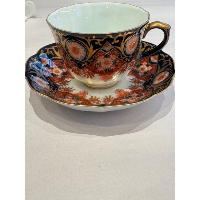 1990s Japanese Imari Ware From Arita Cups and Saucers - 16pcs For Sale - Image 4 of 10