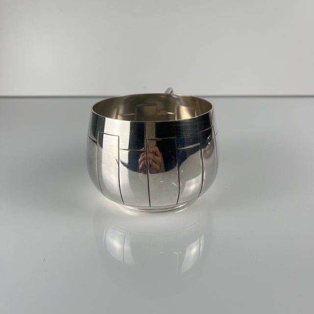 Silver Art Deco Silver-Plated Cups and Saucers from Corbière & Vuillermoz, France, 1920s, Set of 4 For Sale - Image 8 of 18