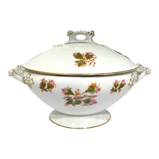 1930s French Porcelain Haviland Limoges Soup Tureen by Charles Field For Sale