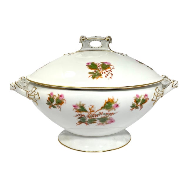 1930s French Porcelain Haviland Limoges Soup Tureen by Charles Field For Sale