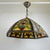 1970s Tiffany Stained Glass Pendant Light, 1960s For Sale - Image 5 of 16
