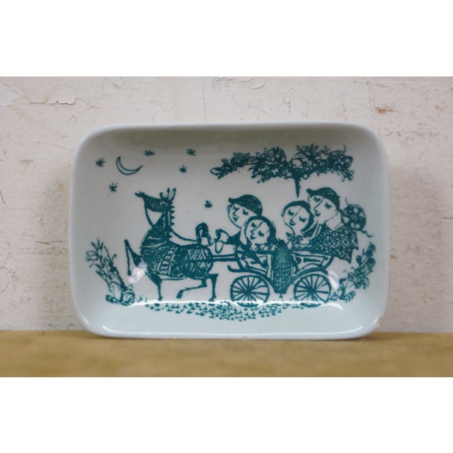 Late 20th Century 4 Danish Nymolle Bjorn Wiinblad Picnic in Denmark Salt Bone Trinket Dishes Compotes For Sale - Image 10 of 16