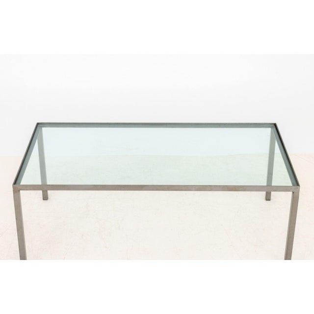 Modern Modern Glass Top and Wrought Iron Coffee Table For Sale - Image 3 of 6