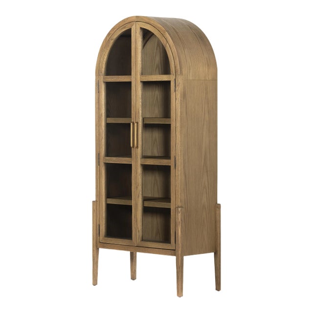 Four Hands Tolle Cabinet, Drifted Oak Solid For Sale