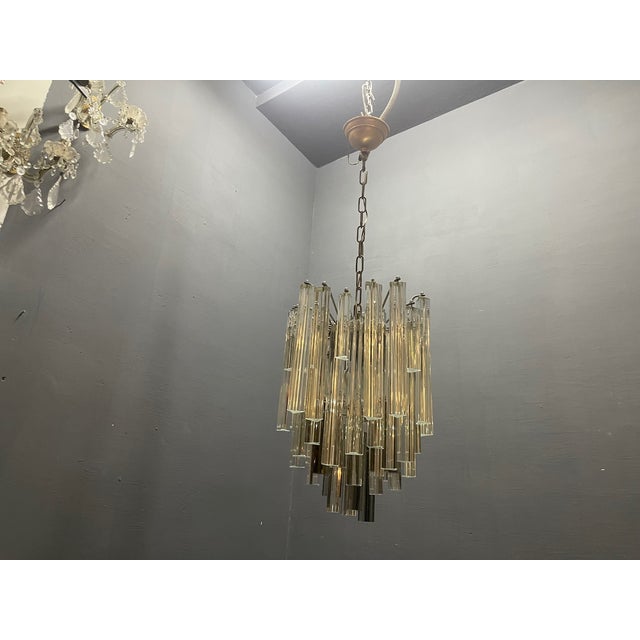 Gray Murano Glass Trilobi Chandelier by Paolo Venini, 1970s For Sale - Image 8 of 15