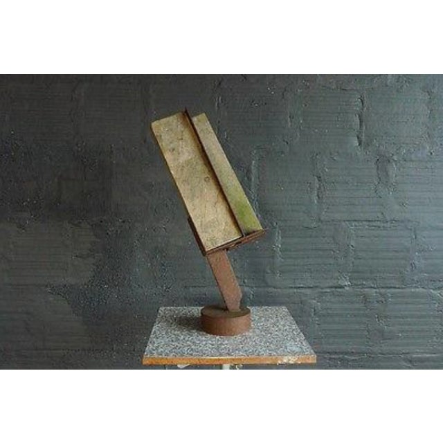 Mid-Century Modern Mid-Century Modern Douglas Wallower Steel and Concrete Sculpture For Sale - Image 3 of 3