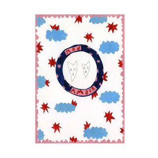 "Mon Amour" Contemporary A4 Giclée Print For Sale