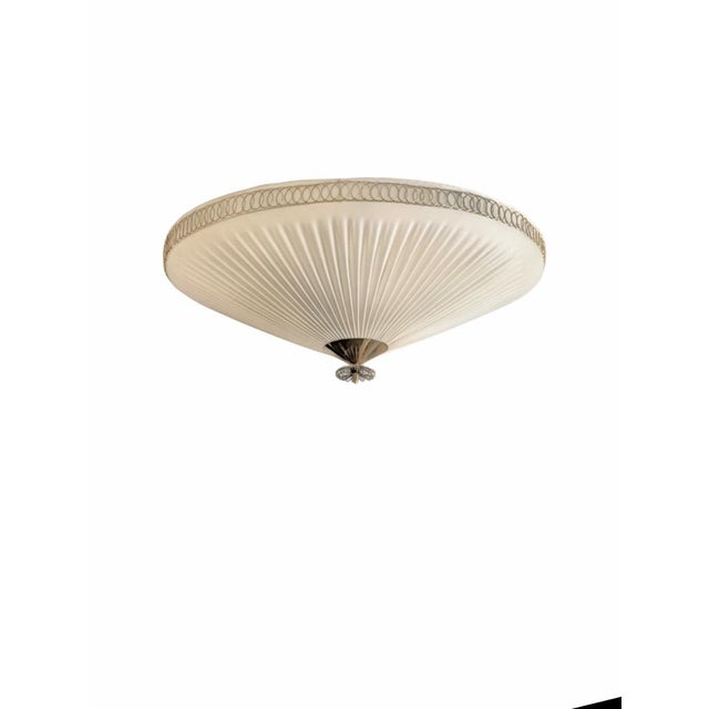Large Vintage Finnish Flush Mount in the style of Paavo Tynell, 1950s For Sale - Image 17 of 17