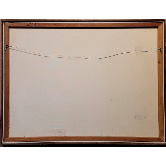 Textile Campos - Portrait of a Toucan Bird -1960s Oil Painting For Sale - Image 7 of 7