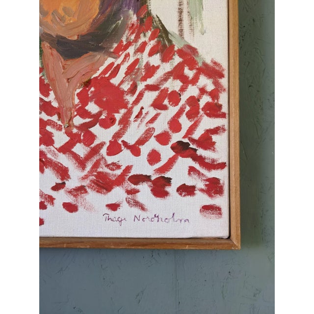 1950s Mid-Century Modern Swedish Framed Portrait "Paul", Oil Painting For Sale - Image 5 of 11