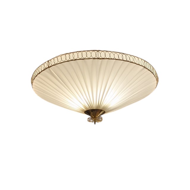 Mid-Century Modern Large Mid-Century Finnish Model K5-27 Flush Mount by Paavo Tynell for Idman, 1950s For Sale - Image 3 of 16