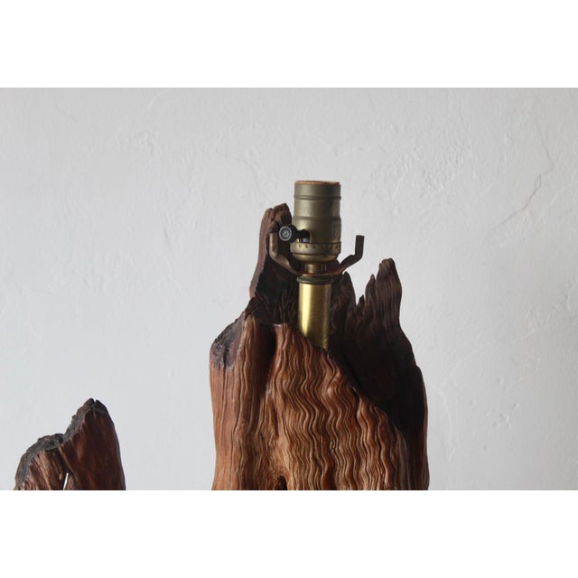 Mid 20th Century Monumental Driftwood Table Lamp Coastal Rustic For Sale In Miami - Image 6 of 16