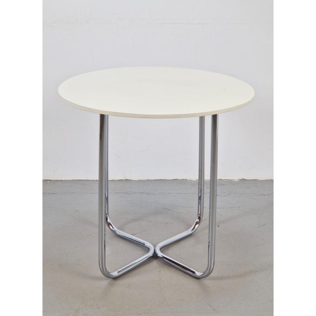 Ivory Bauhaus Tubular Frame Table by W. H. Gispen for Gispen, 1960s For Sale - Image 8 of 8