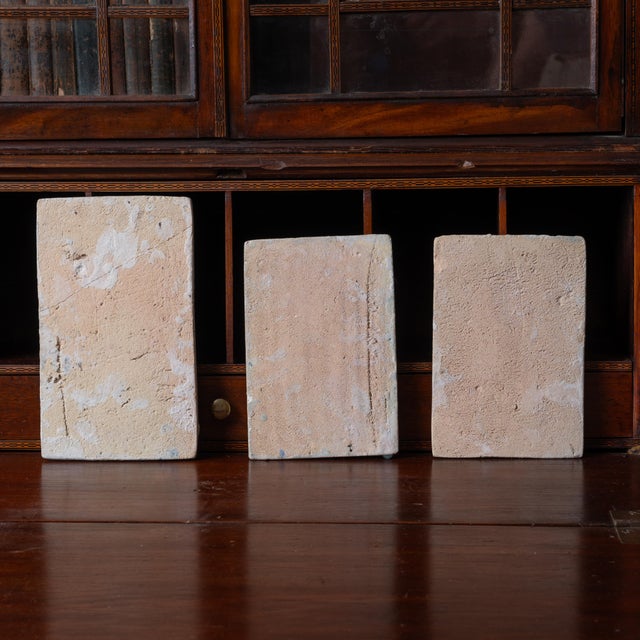 Iznik Qajar Style Ceramic Tiles - Set of 3 For Sale In Savannah - Image 6 of 6