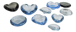 Smaller Dishes or Ashtrays designed for Holmegaard, 1950s to 1970s, Set of 10