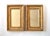 A pair of matching antique, mid-18th-century French gold gilt wood mirrors, in a simple narrow rectangular shape, with a...