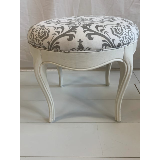 Antique French Bergere Chairs and Ottoman Set- 3 Pieces For Sale In Boston - Image 6 of 11