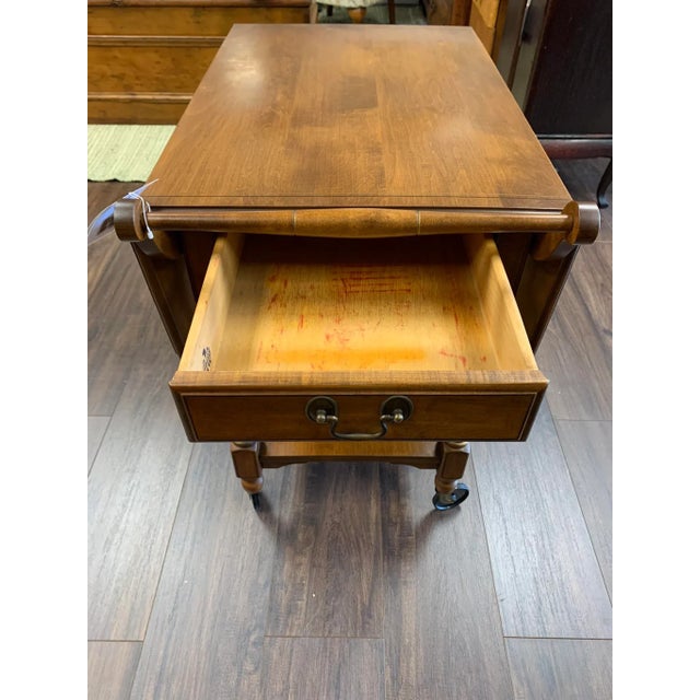 Circa 1950s Vintage Heywood Wakefield Tea Cart For Sale - Image 10 of 13