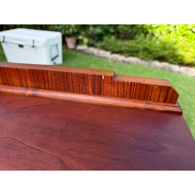 Vintage Art Deco Walnut Nightstand With Ribbed Drawer Front For Sale - Image 12 of 12