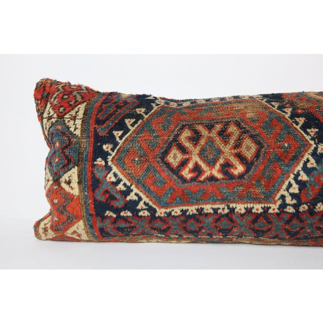 Antique Decorative Kurdish Rug Pillow Cover -16'' X 36'' For Sale In Tampa - Image 6 of 10