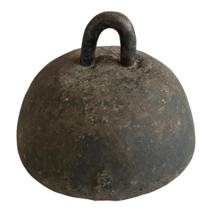 Antique 19th-Century Cast Iron Farm Bell Counterweight • 28.5Lb Primitive Industrial Sculpture