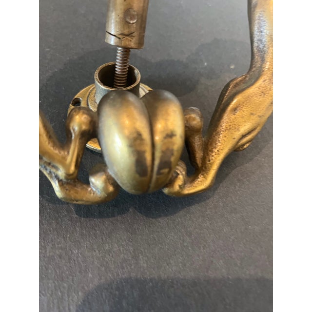 Metal Antique Victorian Brass Door Knocker Lions For Sale - Image 7 of 9