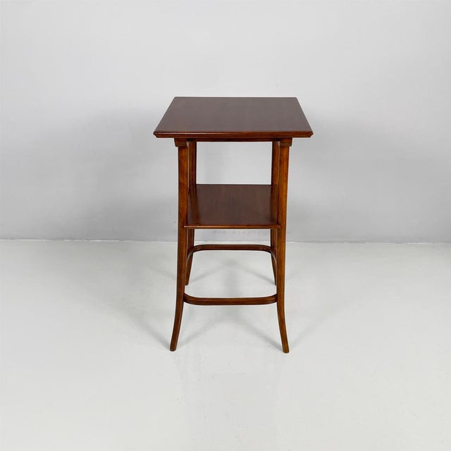 1920s Art Deco Italian Square Wooden Pedestal, 1920s For Sale - Image 5 of 15