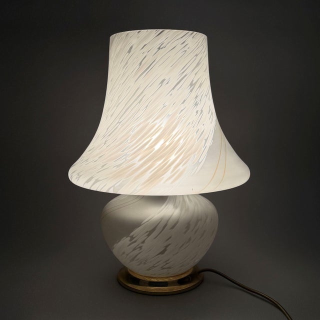 Vintage Murano Mushroom Swirl Double Switch Table Lamo, 1970s For Sale - Image 10 of 14