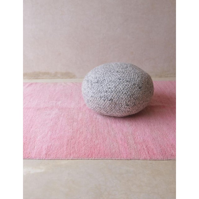 Pink Solid Pink Moroccan Rug - 8.3 X 5 Ft For Sale - Image 8 of 8