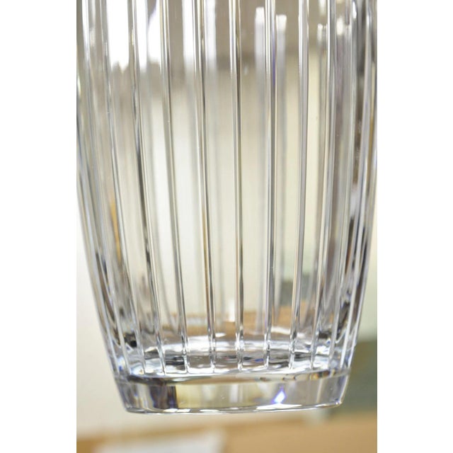 Waterford Late 20th Century Marquis by Waterford 12" Tall Etched Round Lead Crystal Glass Flower Vase For Sale - Image 4 of 12