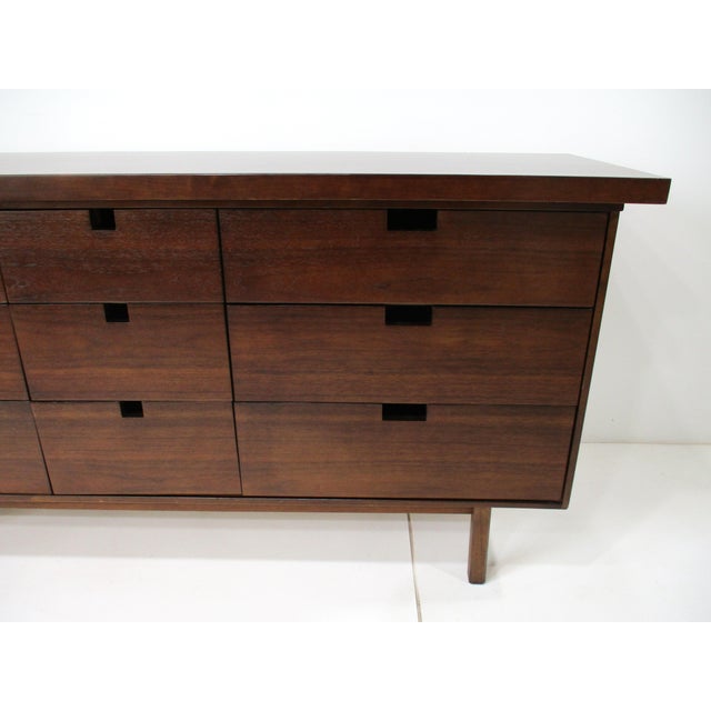 Mid 20th Century Mid 20th Century Nakashima Styled Mid Century Walnut Nine Drawer Dresser For Sale - Image 5 of 12