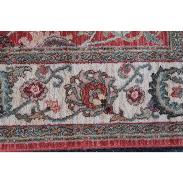 Karastan Ashara 100% Wool Red Agra Acanthus Palmette 549 Area Rug Carpet 6' X 9' For Sale - Image 9 of 14