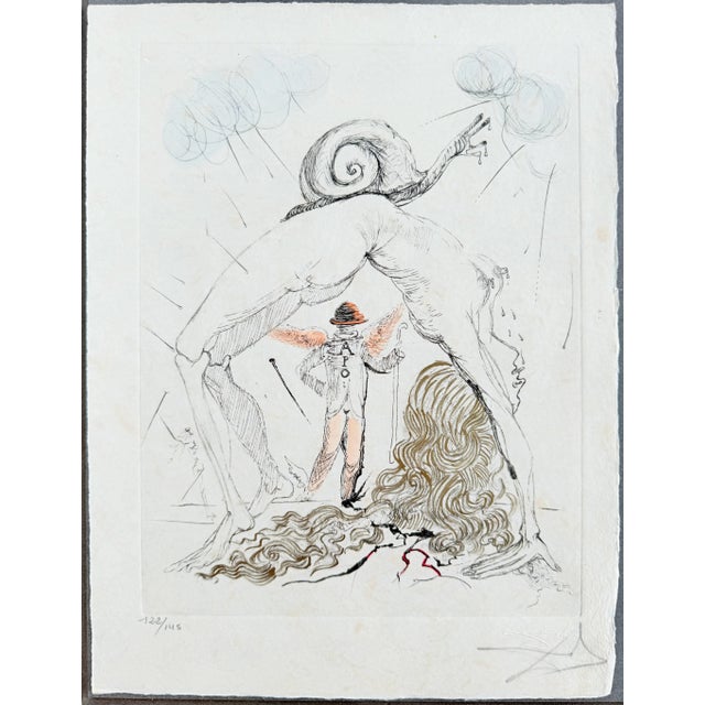 Salvador Dali, Femme à l'escargot, 1967, Etching For Sale - Image 6 of 8