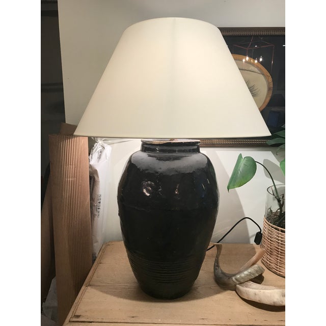 Late 20th Century Vintage Asian Ceramic Lamp For Sale - Image 5 of 6