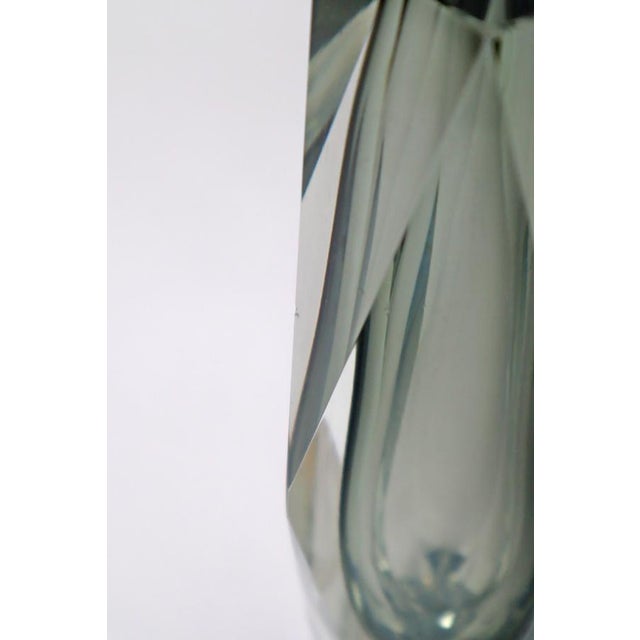 Smoky Grey Murano Glass Vase attributed to Flavio Poli for A. Mandruzzato, 1960s For Sale - Image 6 of 10