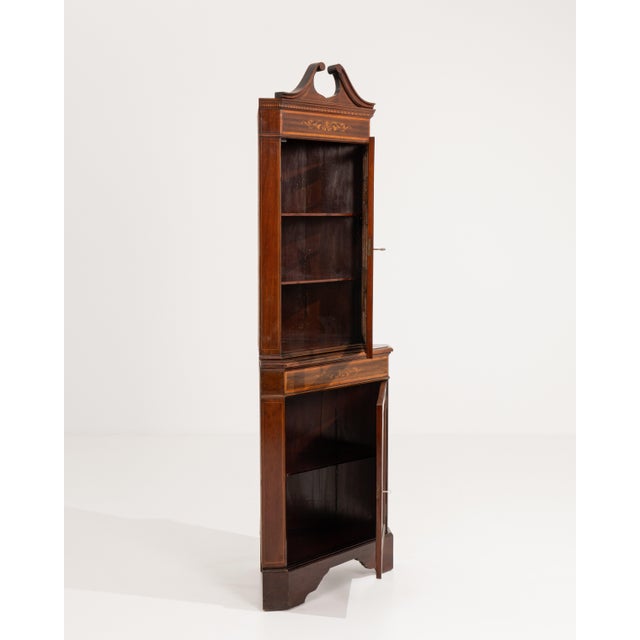 Georgian Mahogany Corner Vitrine, Antique, United Kingdom, 19th Century For Sale - Image 15 of 16