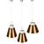 Glass and Copper P100 Pendant Lights by Staff, Set of 3 For Sale