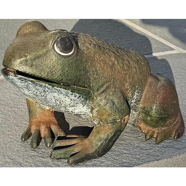 Solid Cast Iron Frog Doorstop, Early 20th Century For Sale - Image 12 of 14