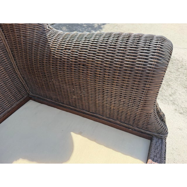 Vintage Lane Venture Excursions Sculptural Rattan Wingback Armchairs, Pair For Sale - Image 14 of 16